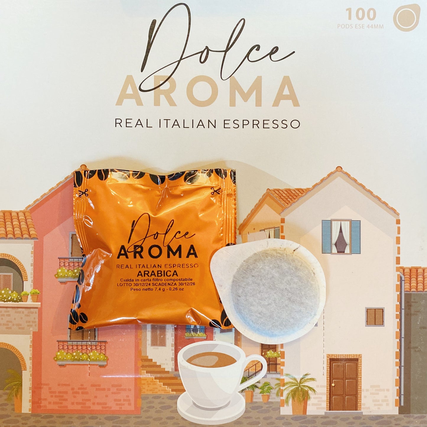 AROMA Arabica Dosettes E.S.E. 100pces