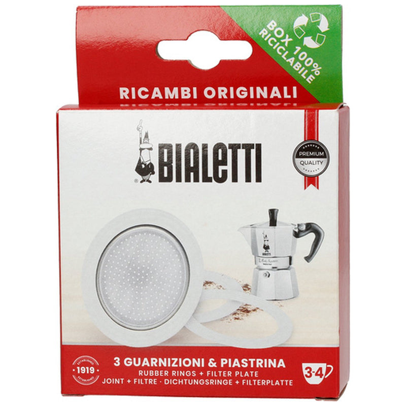 Bialetti 3 Joints & 1 Filtre Modèle Alu 3-4