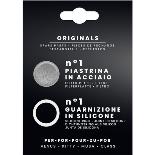 Bialetti 1 Joint & 1 Filtre Modèle Inox 1-2