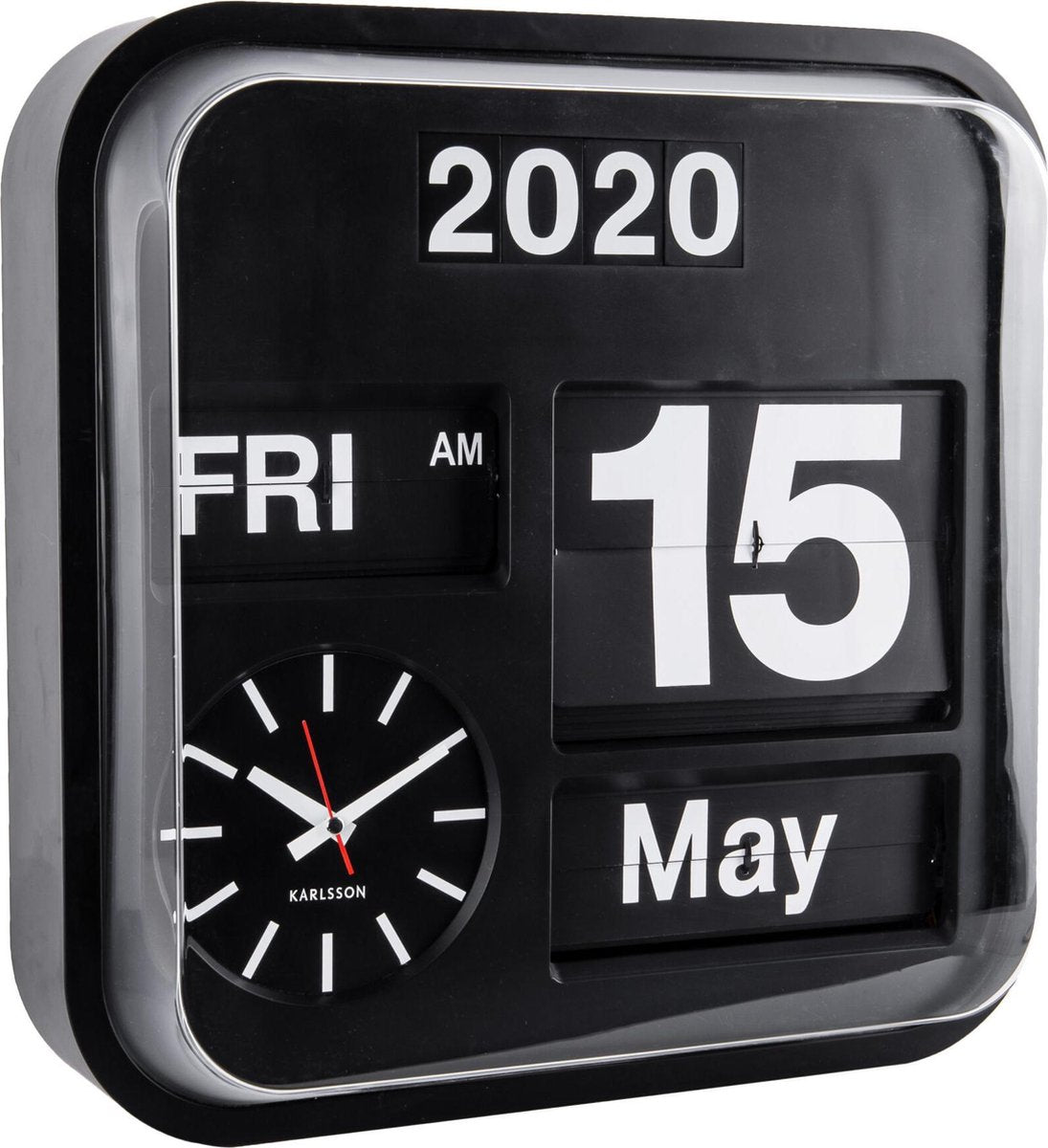 Karlsson Big Flip Horloge murale (Noir)
