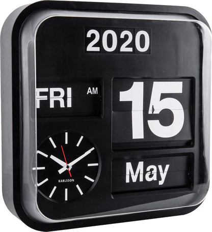 Karlsson Big Flip Horloge murale (Noir)