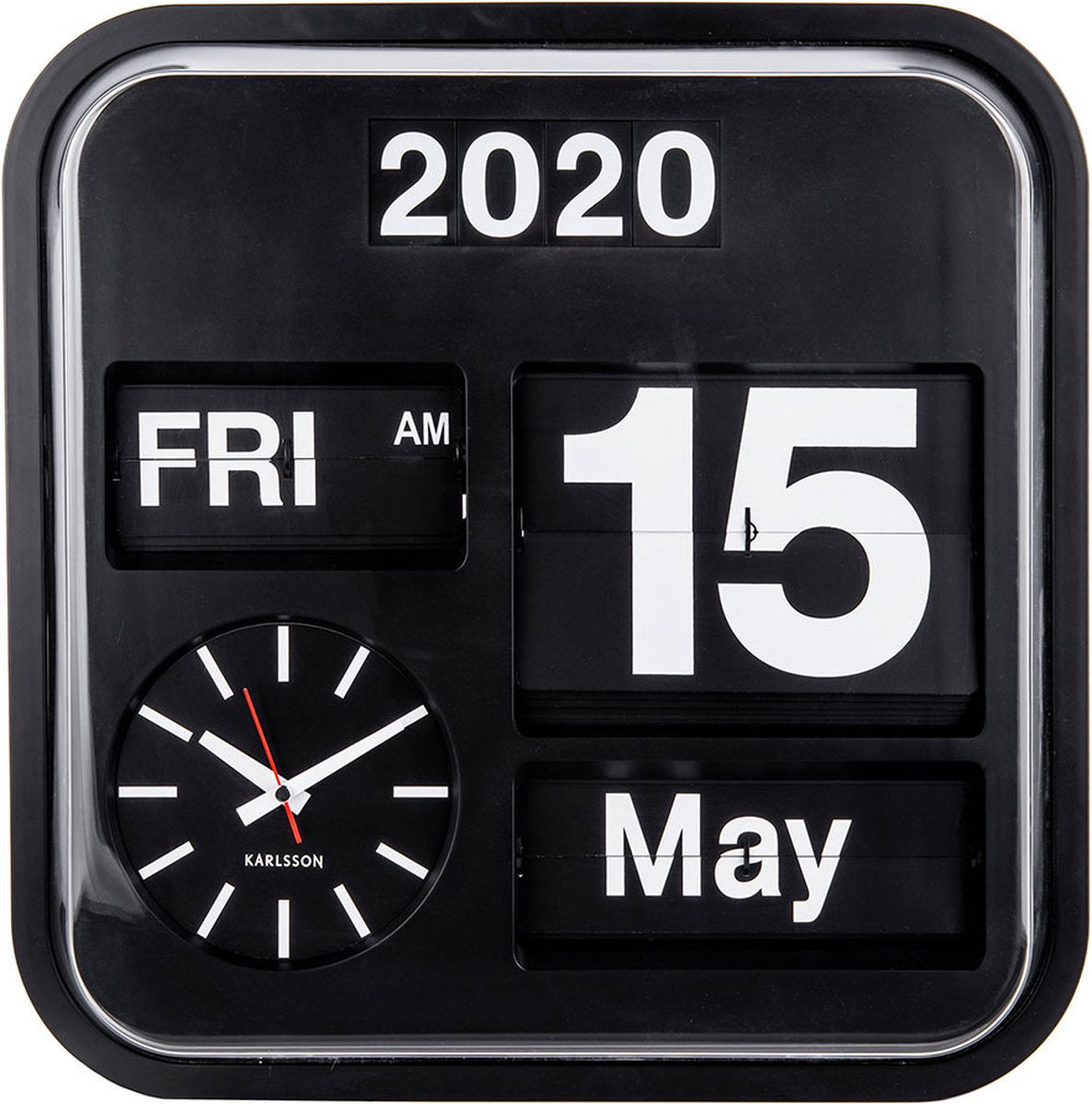Karlsson Big Flip Horloge murale (Noir)