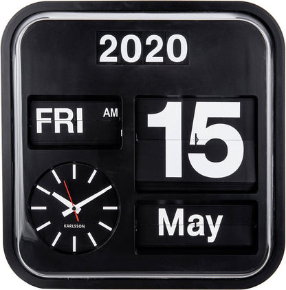 Karlsson Big Flip Horloge murale (Noir)