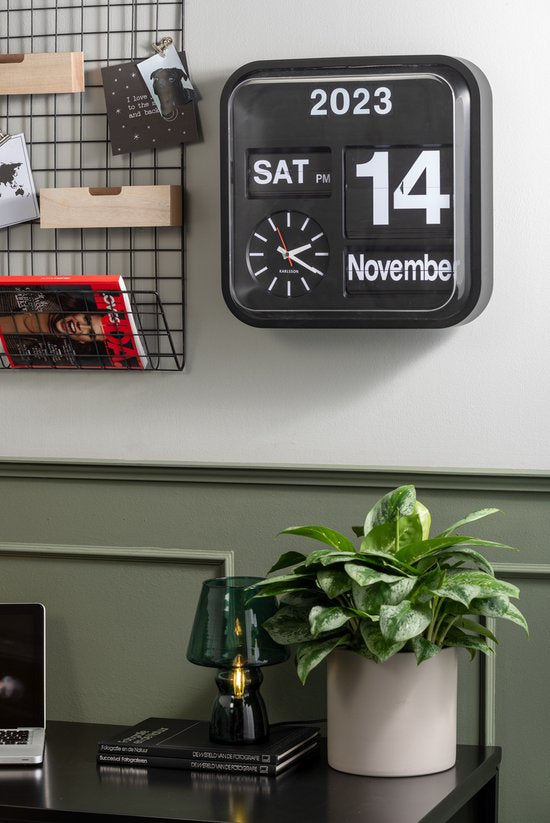 Karlsson Big Flip Horloge murale (Noir)