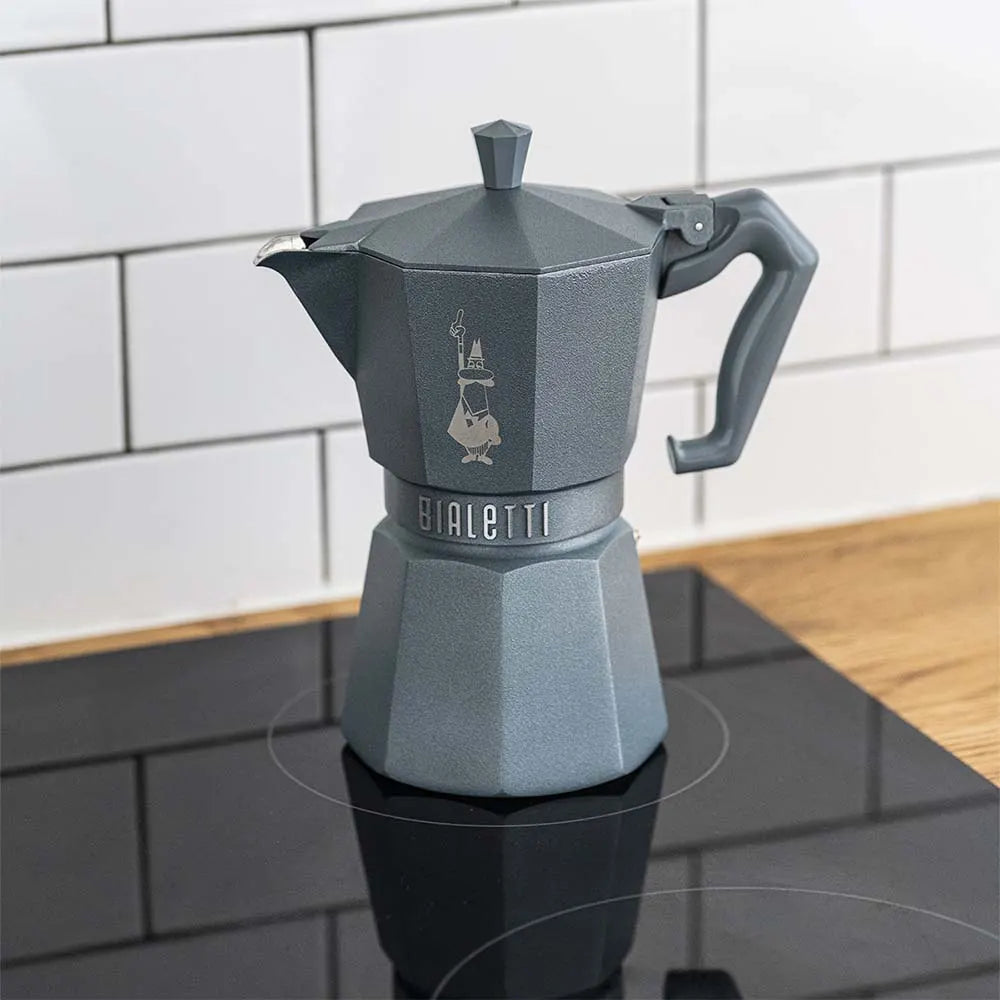 BIALETTI Moka Exclusive Octagonal Induction Silver Grey