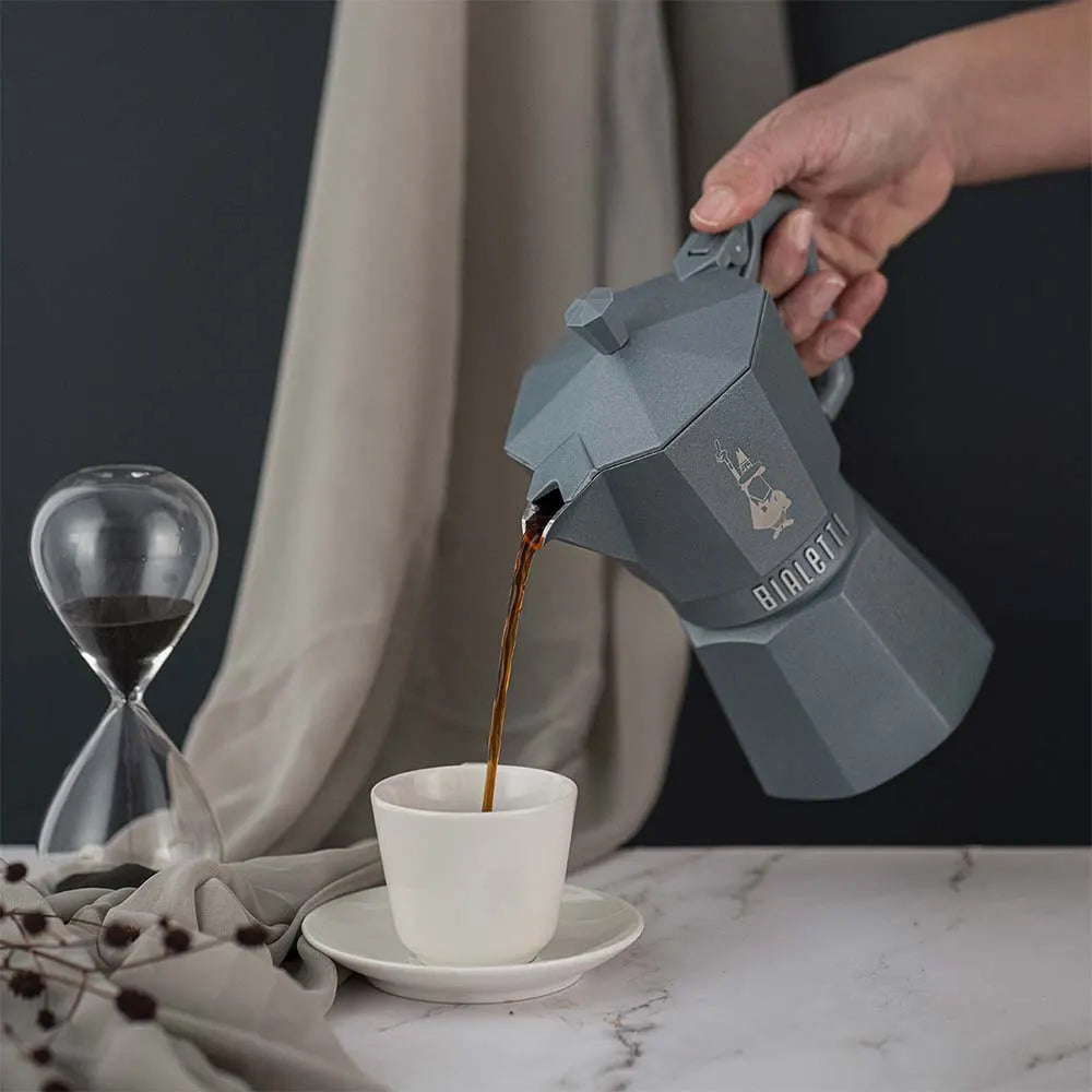 BIALETTI Moka Exclusive Octagonal Induction Silver Grey
