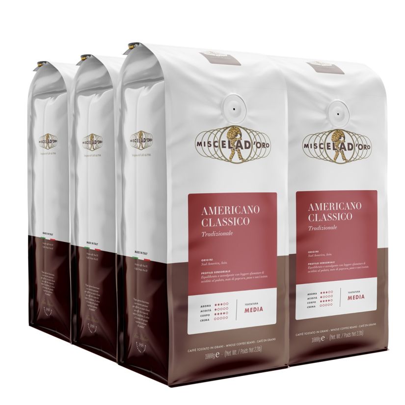 Miscela d'Oro Americano Classico Grains 6kg (12x500gr) – Caffè Mobile